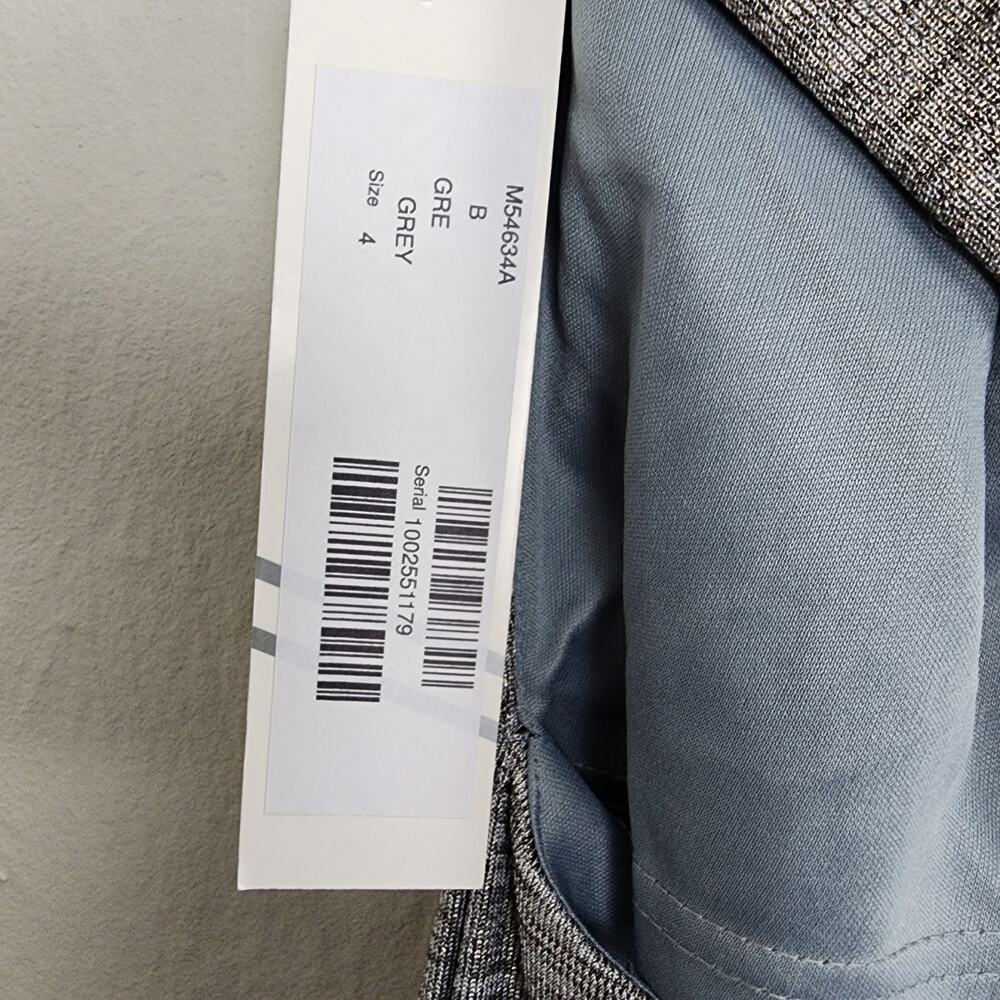 NWT Jovani Metallic Silver Grey Halter High-Low Gown - Backless Formal - Size 4 - Picture 9 of 11